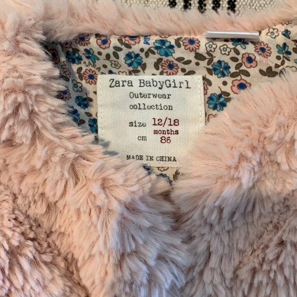 Zara Rose Pink Faux Fur Vest. New without tags. Size 12-18 months. - Picture 2 of 5